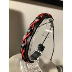 leather cuff bangle adjustable bracelet